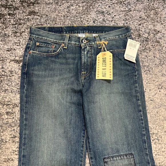 NWT Vintage Lucky Brand Jeans Womens 10 (32x33) Blue Sweet N Low Rise Flare Y2K - Picture 7 of 16